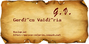Gerócs Valéria névjegykártya